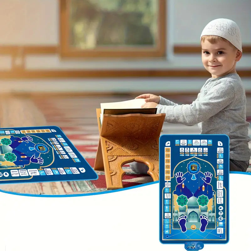 7-Language Interactive Prayer Mat for Kids - Educational Sensory Play Mat with Colorful Alphabet, Numbers & Shapes - Battery-Powered (Batteries Not Included) - Develops Motor Skills & Cognitive Learning - Multicolor, Kid Toy, Playful Design, Durable Surfa
